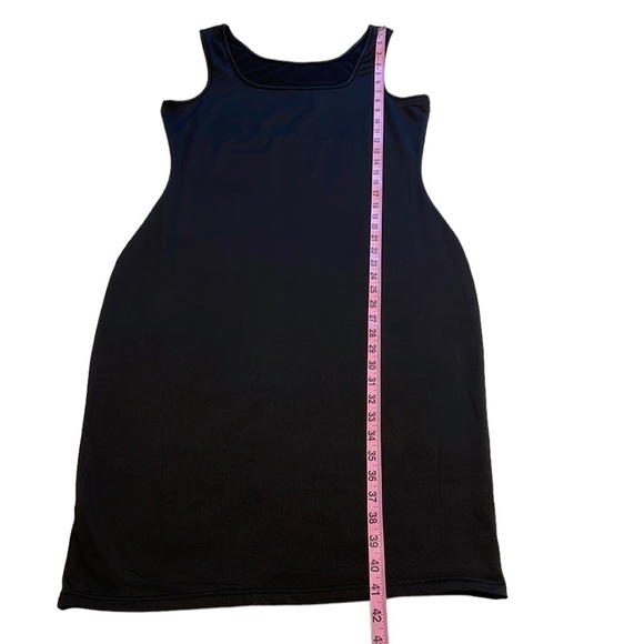 Black Body Con Tank Dress Sleeveless Mid Length - Size XL - Picture 11 of 13